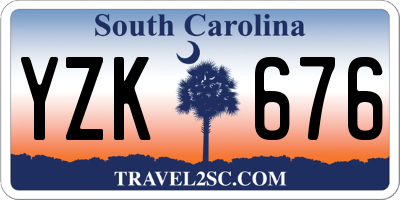 SC license plate YZK676