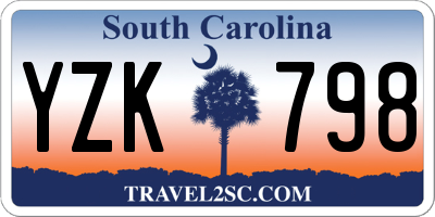 SC license plate YZK798