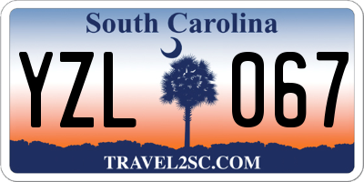 SC license plate YZL067