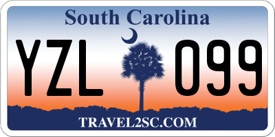 SC license plate YZL099