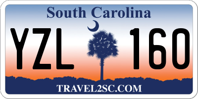 SC license plate YZL160