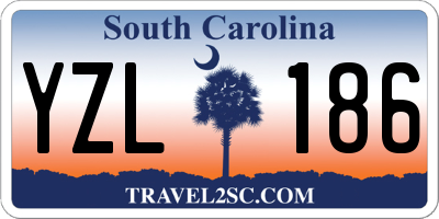 SC license plate YZL186