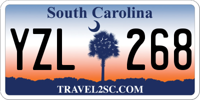 SC license plate YZL268