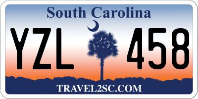 SC license plate YZL458
