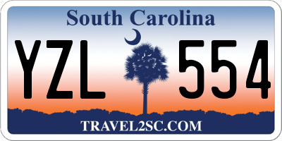 SC license plate YZL554