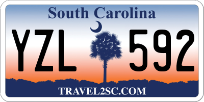 SC license plate YZL592
