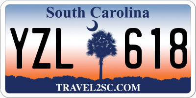 SC license plate YZL618
