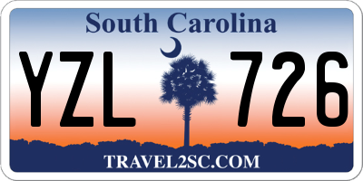 SC license plate YZL726