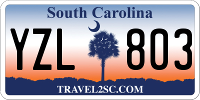 SC license plate YZL803