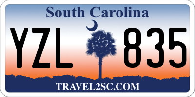 SC license plate YZL835