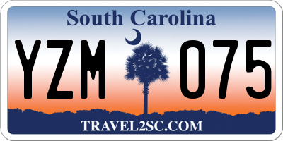 SC license plate YZM075