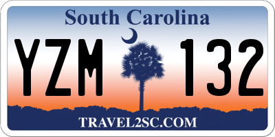 SC license plate YZM132