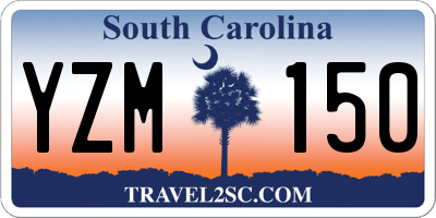 SC license plate YZM150