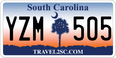 SC license plate YZM505