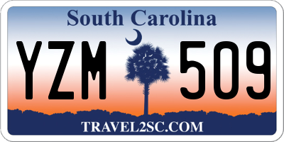 SC license plate YZM509