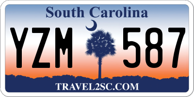 SC license plate YZM587