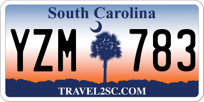 SC license plate YZM783