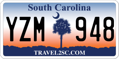 SC license plate YZM948