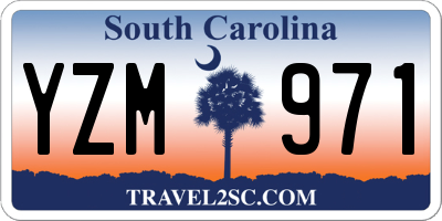 SC license plate YZM971