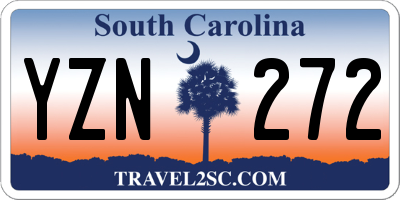 SC license plate YZN272