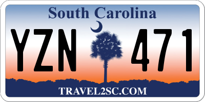 SC license plate YZN471