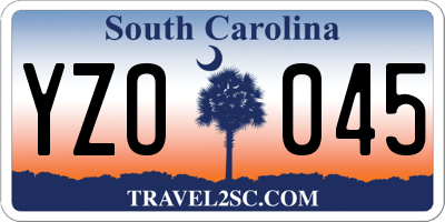 SC license plate YZO045