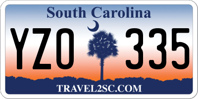 SC license plate YZO335