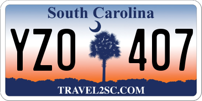SC license plate YZO407