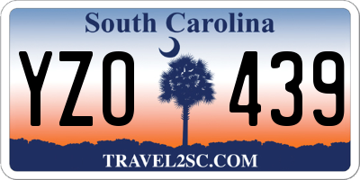 SC license plate YZO439