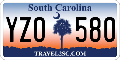 SC license plate YZO580