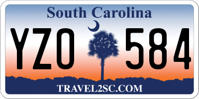 SC license plate YZO584