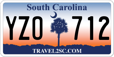 SC license plate YZO712