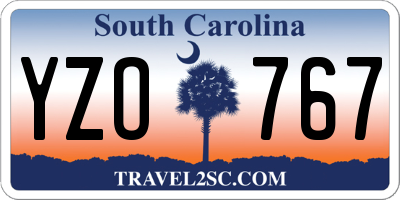 SC license plate YZO767