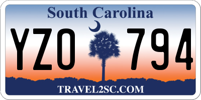 SC license plate YZO794