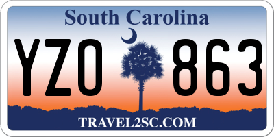 SC license plate YZO863
