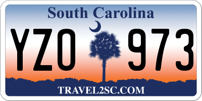 SC license plate YZO973