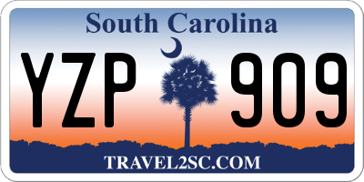 SC license plate YZP909