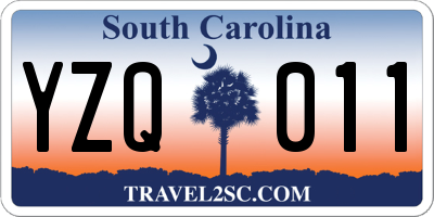 SC license plate YZQ011