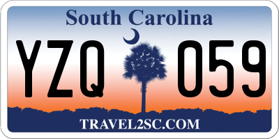 SC license plate YZQ059