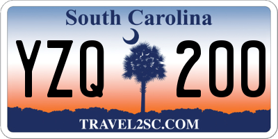 SC license plate YZQ200