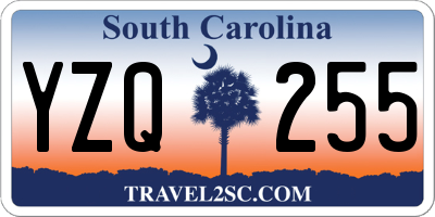 SC license plate YZQ255