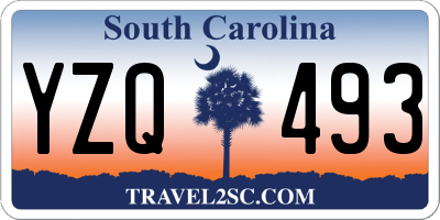 SC license plate YZQ493