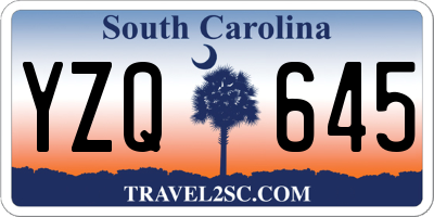 SC license plate YZQ645
