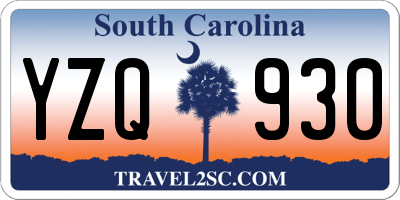 SC license plate YZQ930