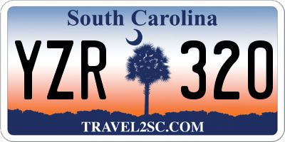 SC license plate YZR320