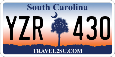 SC license plate YZR430
