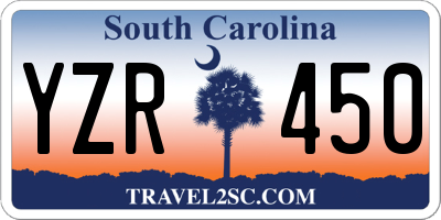 SC license plate YZR450