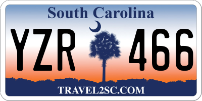 SC license plate YZR466