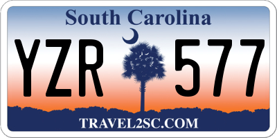 SC license plate YZR577