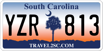 SC license plate YZR813